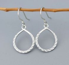 Brass silver plated Drop dangle earring, Handmade brass jewelry, For wholesale